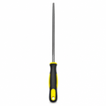 96 Pieces Steel Hand File with Rubber Grip Handle, 35 cm, Black and Yellow