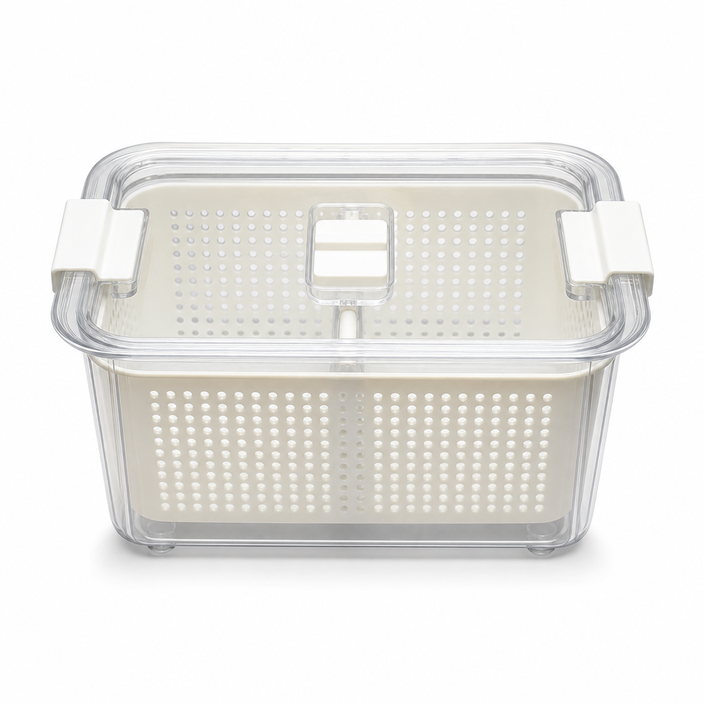 96 Pieces Refrigerator Drain Baskets with Adjustable Compartment 26 x 15 x 12 cm
