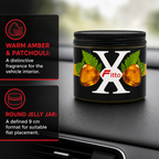 120 Pieces Car Air Fresheners Jelly, Amber & Patchouli Scent, Round Jar, 9 cm