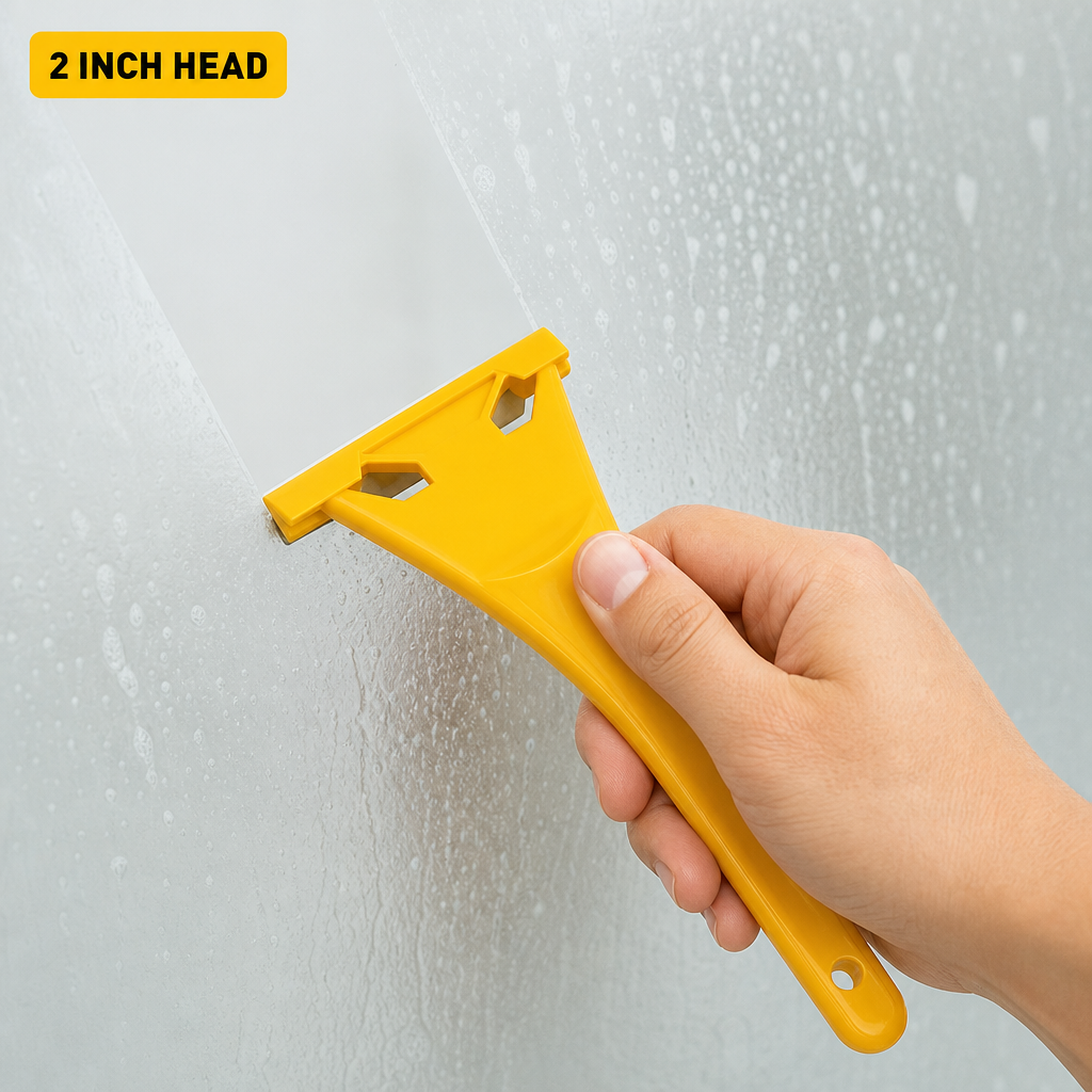 144 Pieces 2 Inch Plastic Window Scrapers, Yellow, 1 Piece