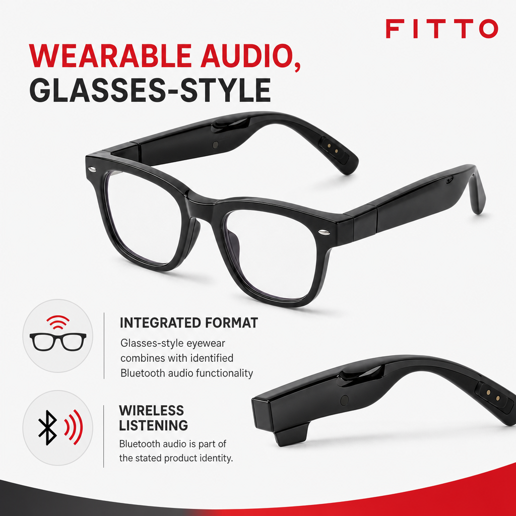 48 Pieces Bluetooth Audio Smart Glasses, Wearable Eyewear for Personal Listening