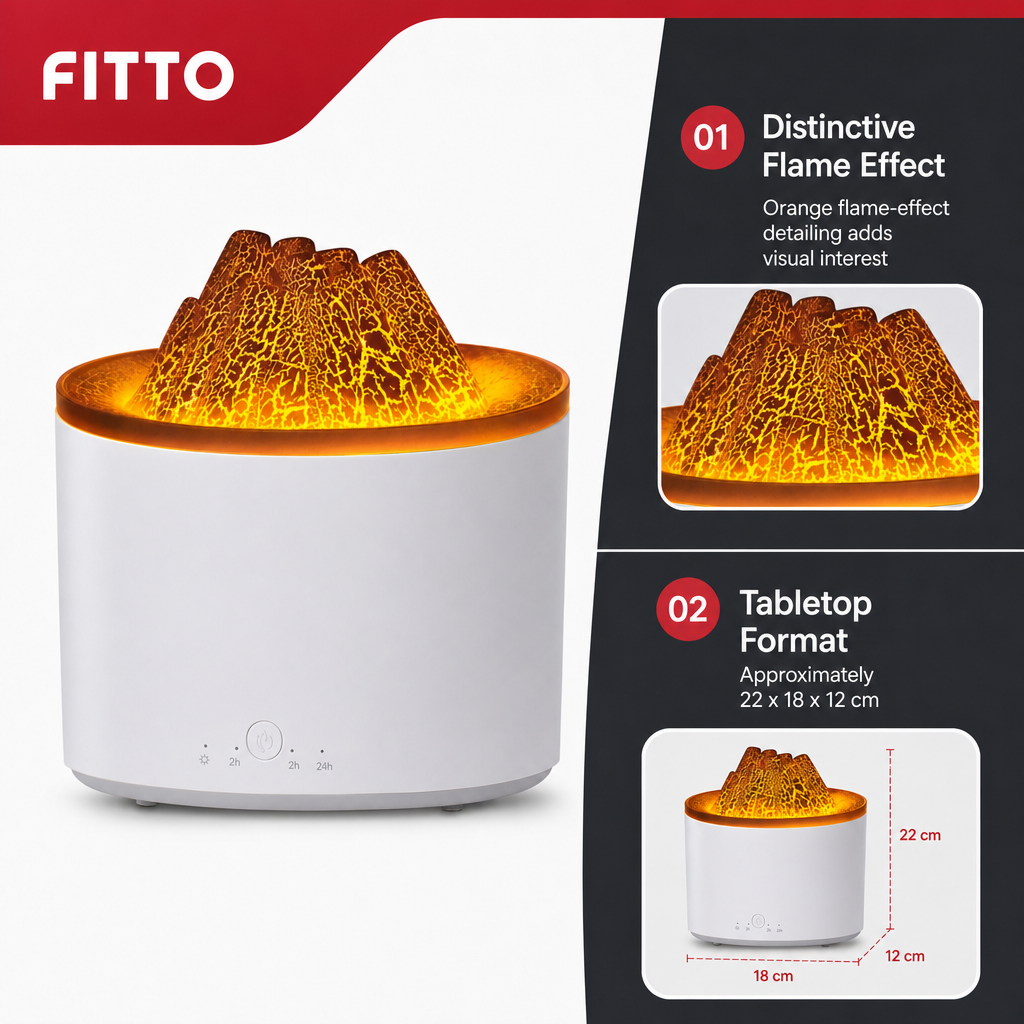72 Pieces White and Orange Flame-Effect Aroma Diffuser, 1 Unit