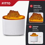72 Pieces White and Orange Flame-Effect Aroma Diffuser, 1 Unit