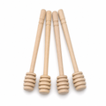 120 Pieces Natural Wooden Honey Dipper Sticks, 4 Pieces, 22 cm Kitchen Utensils for Drizzling Honey
