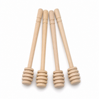 120 Pieces Natural Wooden Honey Dipper Sticks, 4 Pieces, 22 cm Kitchen Utensils for Drizzling Honey