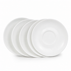 96 Pieces Opal Glass Saucer, 5.8 Inch, White, 6-Piece Pack