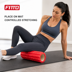 72 Pieces Textured Foam Yoga Roller, 44 cm, Red