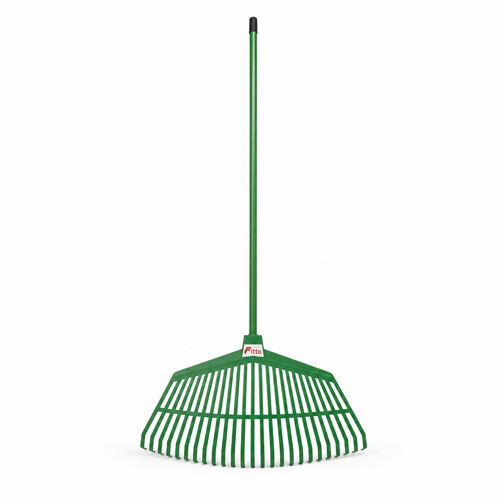 96 Pieces Wide Plastic Leaf Rake, 152 cm Overall, Green, 1 Piece