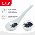 240 Pieces Melamine Chinese Soup Spoon with Decorative Pattern, 14 cm