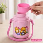 144 Pieces 550 ml Plastic Water Bottle with Cup-Style Lid, Assorted Colour, 1 Piece