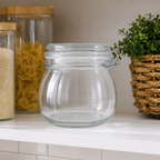 120 Pieces Clamp-Lid Glass Storage Jar, 500 ml, Clear, 1 Piece