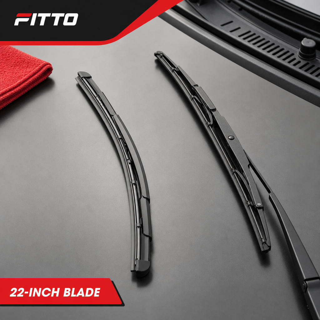 96 Pieces Hybrid Windshield Wiper Blades, 22 Inch, Single Replacement Blade