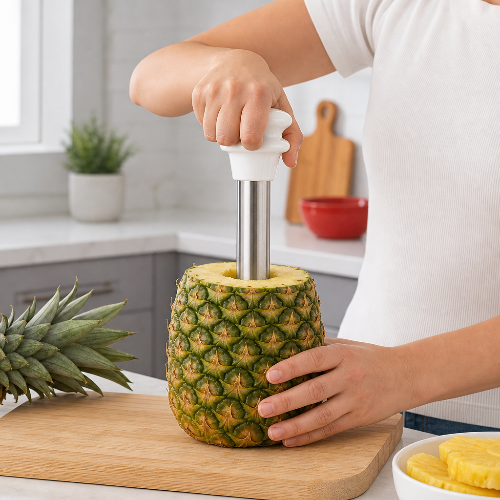 144 Pieces Pineapple Corer and Slicer, Stainless Steel Fruit Preparation Tool with Handle, 1 Piece