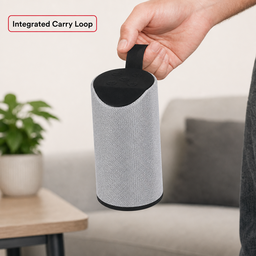 96 Pieces Portable Wireless Speaker with Fabric Mesh Front and Carry Loop, 18 x 9 x 9 cm