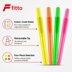 72 Pieces Retractable Highlighter Markers, Assorted Neon Colours, 4-Pack