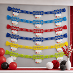 240 Pieces Paper Decoration Banner, 2 m, Assorted Colours, 6 Pieces