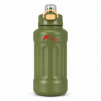 72 Pieces Water Bottle with Carry Strap, 1000ml Olive Green Sports Hydration Bottle
