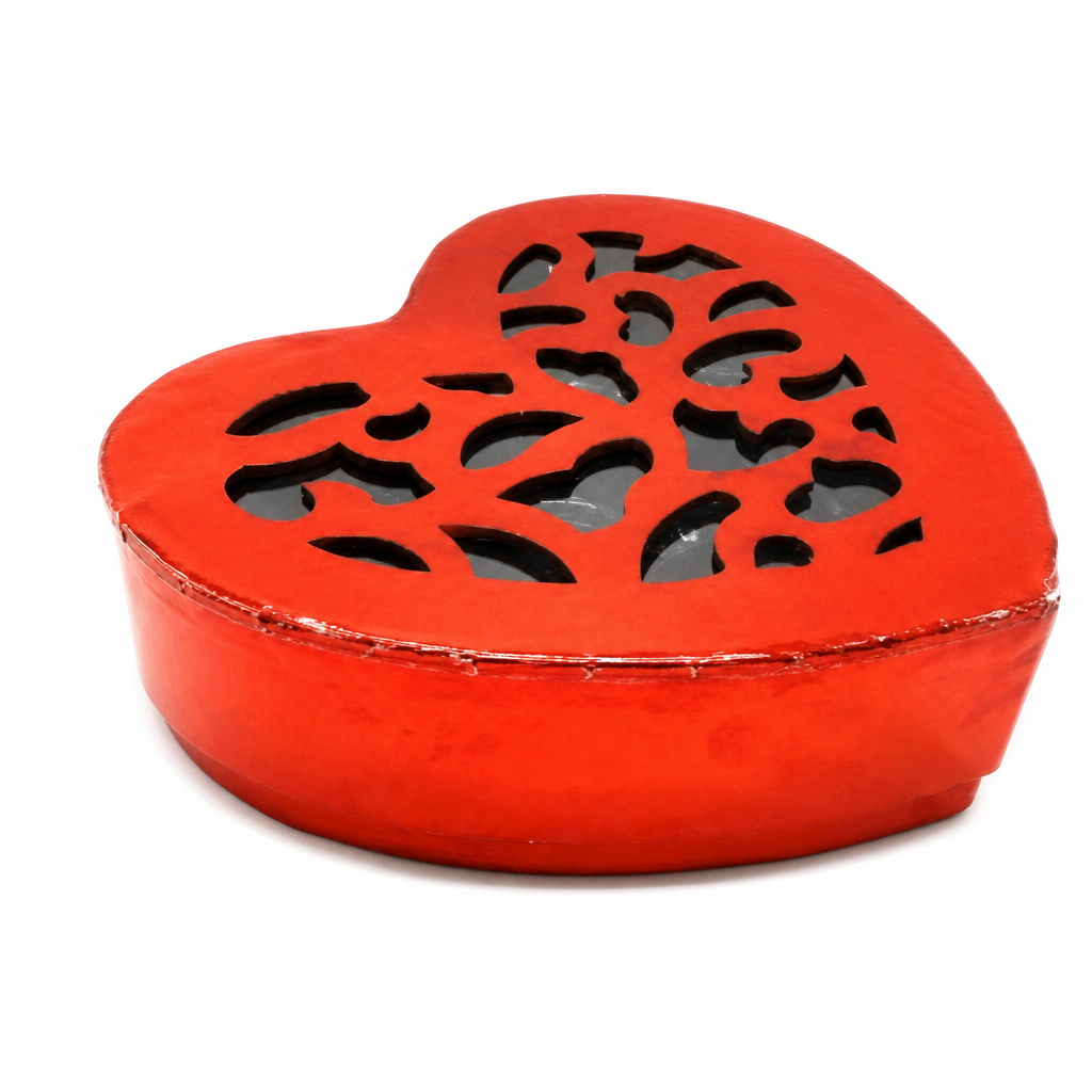 144 Pieces Heart-Shaped Box, Red, 14 x 13 x 4 cm, 1 Piece