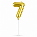 240 Pieces Gold Number 7 Birthday Cake Candle, 6 cm