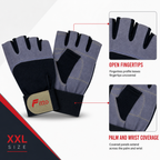 96 Pieces Gym Gloveses for Weight Lifting and Fitness, Grey and Black, Size XXL