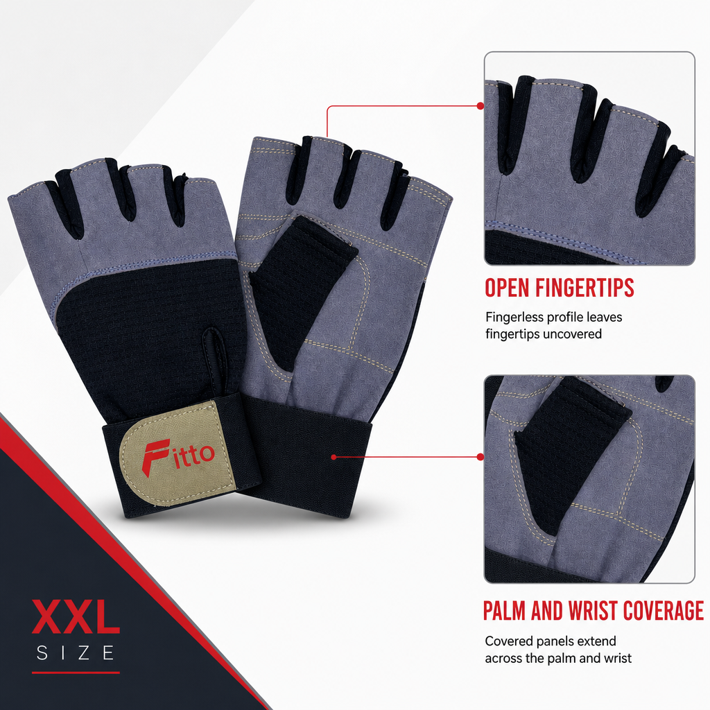 96 Pieces Gym Gloveses for Weight Lifting and Fitness, Grey and Black, Size XXL