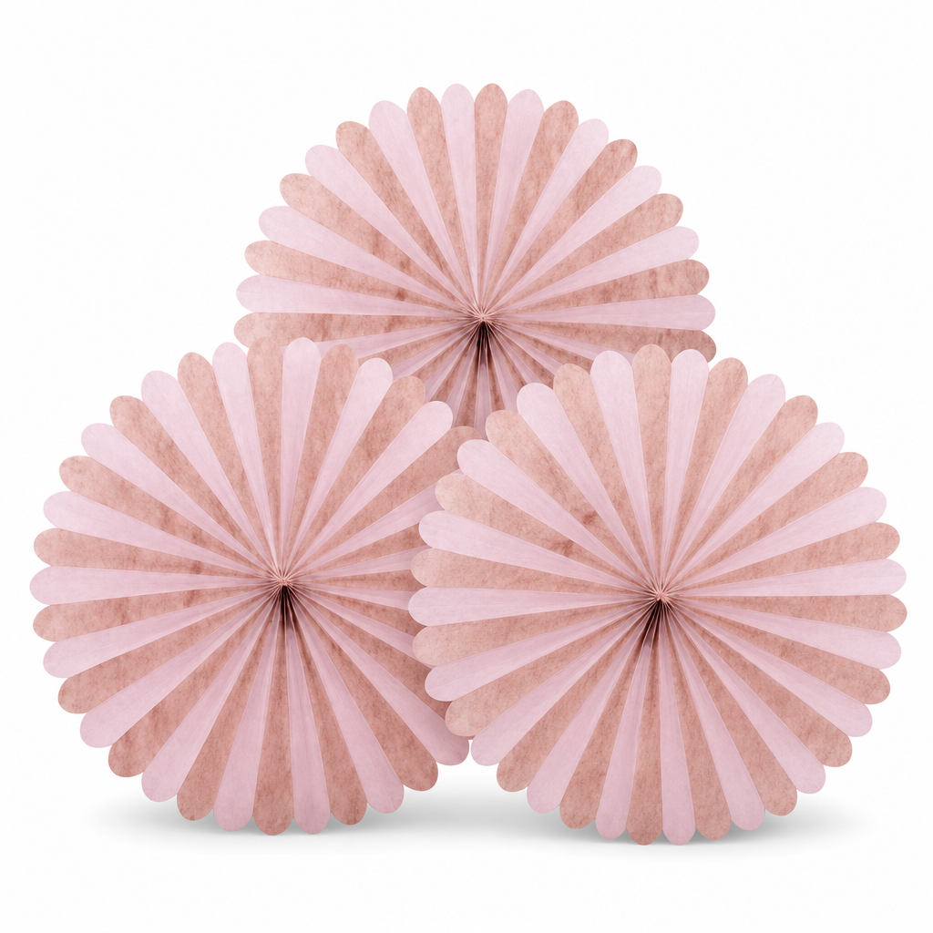 240 Pieces Pink Paper Honeycomb Fan Decorations, 16 cm, 3 Pieces