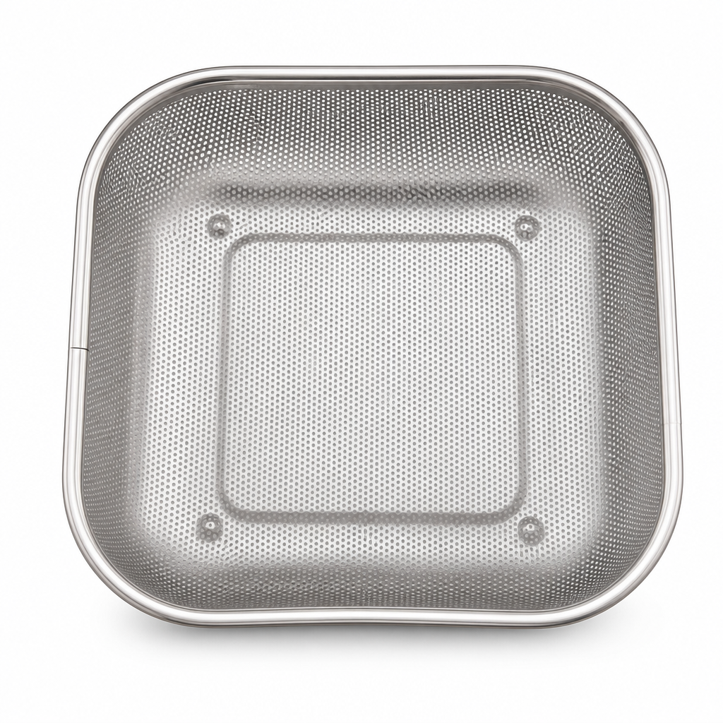 96 Pieces Grey Stainless Steel Square Strainer Basket, 27 x 27 cm, 1 Piece
