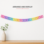 240 Pieces Rainbow Craft Paper Garland, 3.6 m Hanging Party Decorations, 1 Piece
