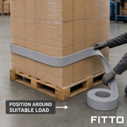 48 Pieces 5 Inch Polyester Lifting Sling Webbing Belt, 4000 kg Loading Capacity, 5 Meter, Grey, 1 Piece