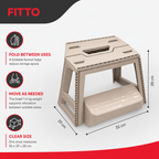 72 Pieces Foldable Plastic Step Stool, Assorted Colour, 35 x 29 x 28 cm, 1 Piece