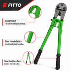 60 Pieces 18-Inch Manual Bolt Cutters with Steel Handles, Green, 1 Piece
