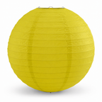 144 Pieces Yellow Paper Wire Lantern, 25 cm, Round Party Decorations, 1 Piece