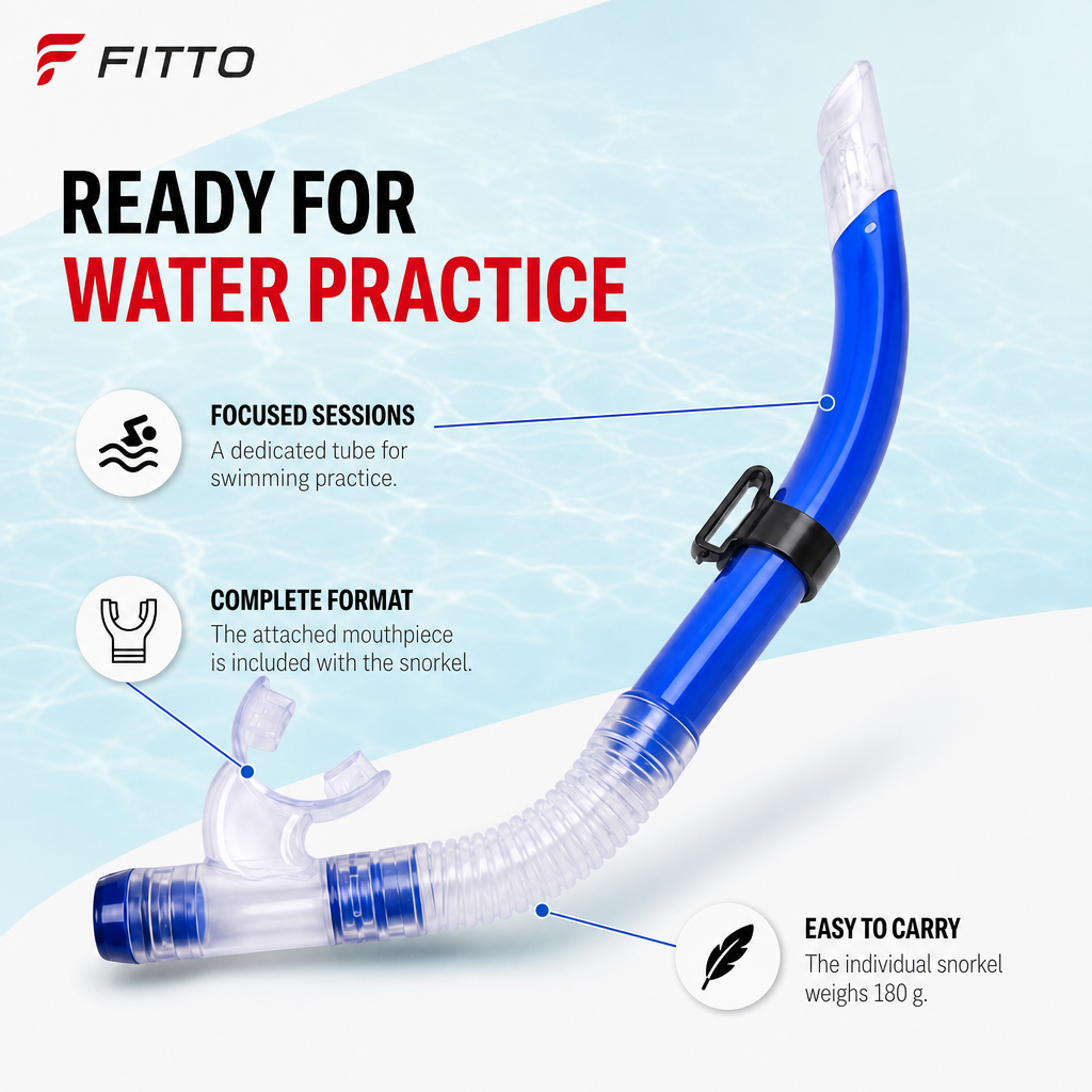 96 Pieces Swimming Snorkel with Mouthpiece, Blue, 45 cm