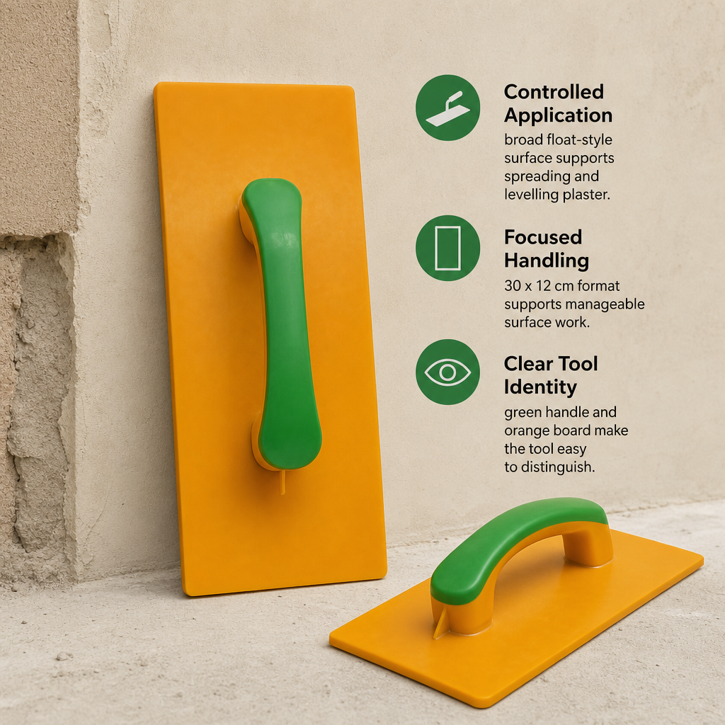 120 Pieces Plastering Float Trowels, 30 x 12 cm, Green and Orange, 1 Piece
