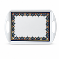 72 Pieces Melamine Rectangular Serving Trays with Handles, 22 Inch, Decorative Design 2655