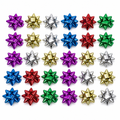 96 Pieces Party Decorations Metallic Flower Bows, 3 Inch, 30 Pieces, Assorted Colours