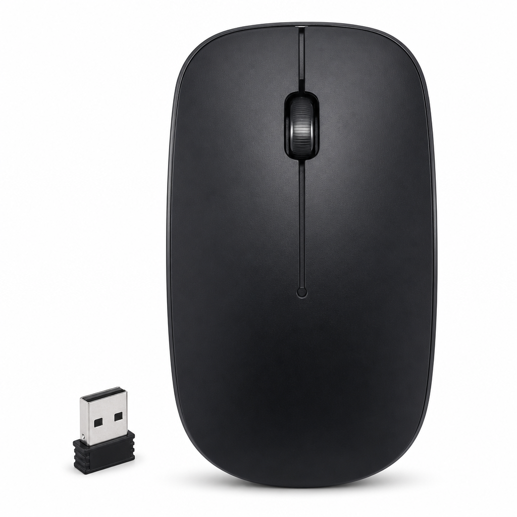 120 Pieces Wireless Optical Mouse with USB Receiver, Black