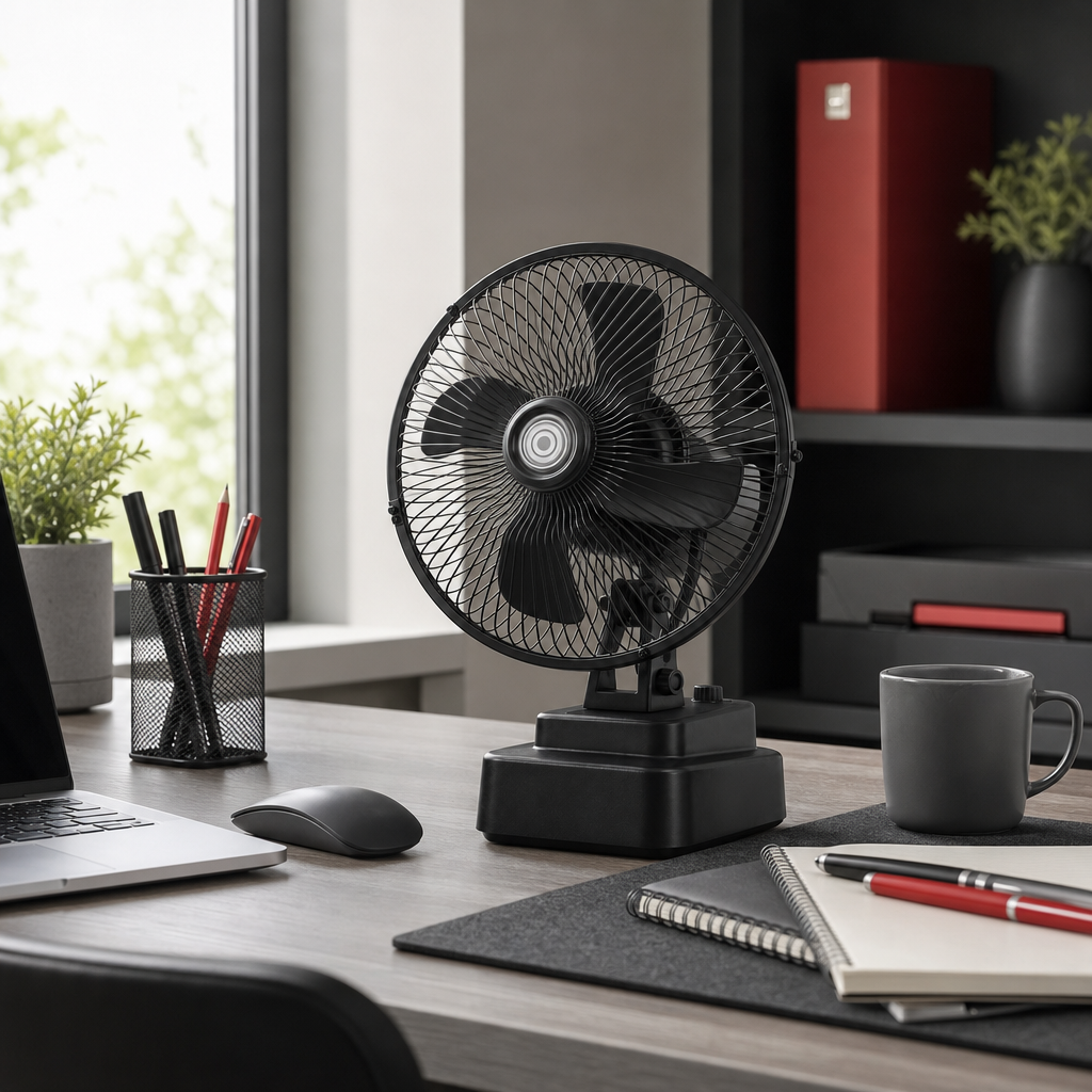 48 Pieces Table Fan Black Adjustable Tilt Portable Desk Air Circulator 35 x 30 x 16 cm