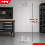 48 Pieces White Rechargeable LED Work Light with 165.5 cm Extendable Stand