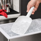 120 Pieces Plastic Ice Shovels, 30 cm, White, Single Scoop Tool