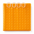 96 Pieces Shower Curtains, Orange Textured EVA and PEVA with Clear Hooks, 178 x 183 cm