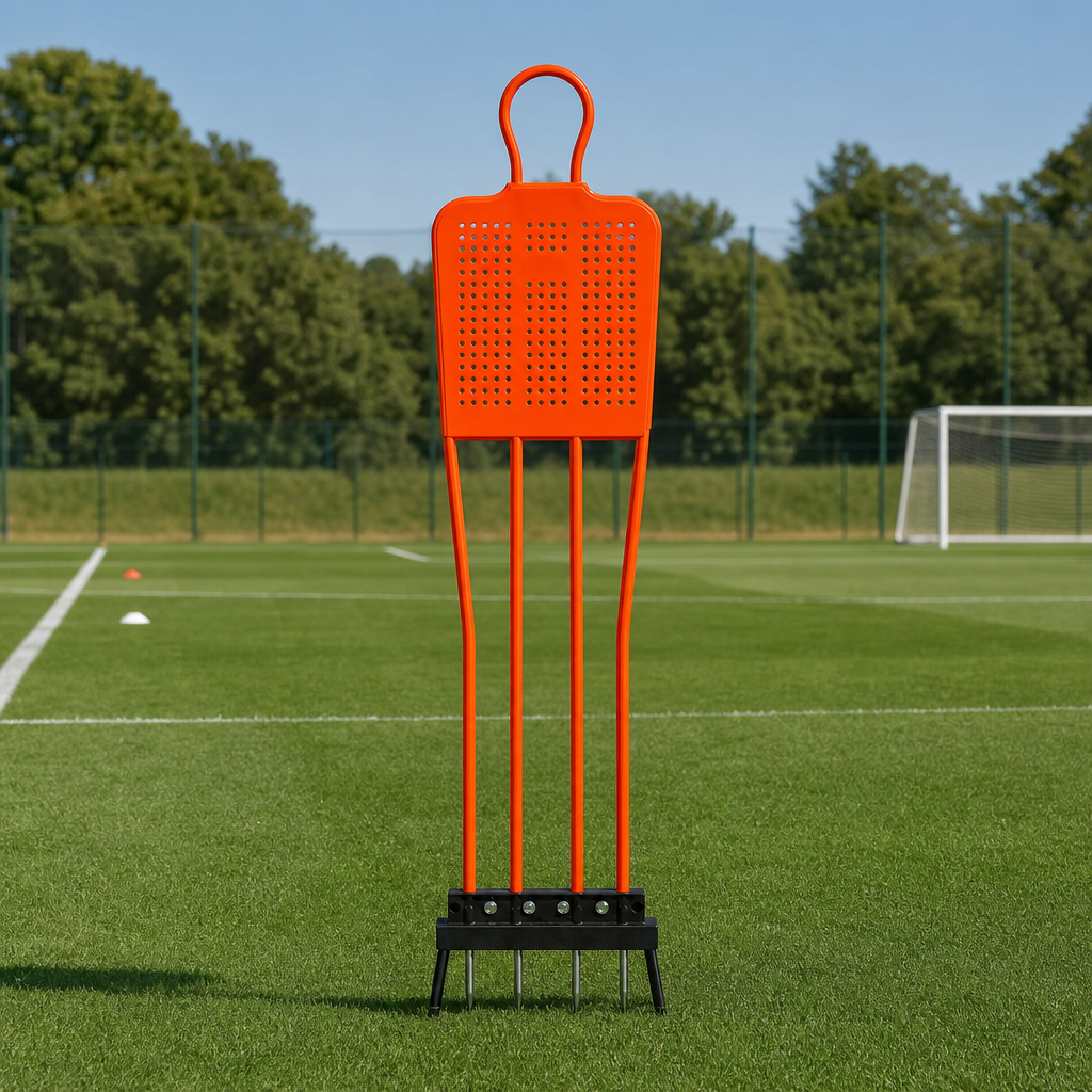 48 Pieces Soccer Training Mannequins, 175 cm Metal Frame, Orange Practice Defender Dummy for Football Drills, Single Unit