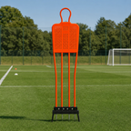 48 Pieces Soccer Training Mannequins, 175 cm Metal Frame, Orange Practice Defender Dummy for Football Drills, Single Unit