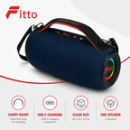 48 Pieces Wireless Speaker with Carry Strap, USB-C Charging and Cylindrical Portable Design