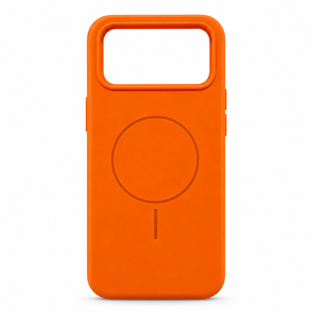 120 Pieces Silicone Magnetic Phone Cases with Raised Camera Protection, Orange