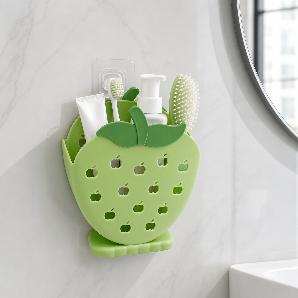 120 Pieces Bathroom Accessory Holder, Fruit-Shaped Adhesive Wall Mount, Assorted Colour, 1 Piece, 20 x 17 x 10 cm
