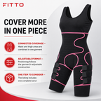 72 Pieces Adjustable Waist and Thigh Shapewear Band, One-Piece Body-Shaping Garment, Black and Pink, 1 Piece