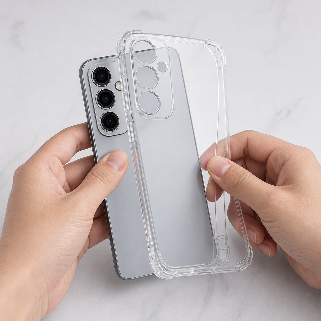 240 Pieces Clear Phone Cases with Reinforced Corners, Single Protective Cover