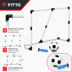 48 Pieces Portable Football Goal Set with Ball and Pump, 183 x 122 x 61 cm, Recreational Practice Equipment