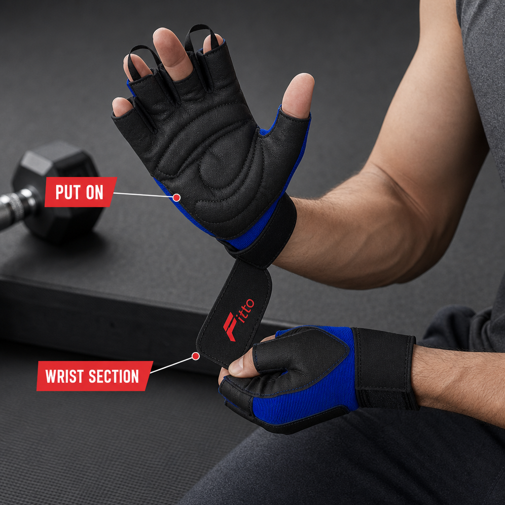 96 Pieces Gym Gloveses with Wrist Support, Fingerless Palm Padding for Weight Lifting, Training and Fitness Workouts